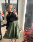 Green Pocket Skirt -clearance