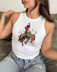 Retro Cowboy Cropped Tank