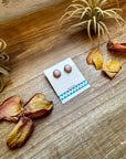 Pink Conch Stud Earrings by Esther White – Sterling Silver
