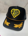 Gold Leaf Jesus trucker hat