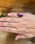 Ring - Size 6 -Red Spiny & Sterling Silver II