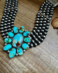 Princess Sonoran Turquoise Necklace – Emerson Thompson, Native Made, Sterling Silver