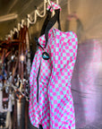 Checks Out (Pink/Turquoise) Luxury Tack Bag