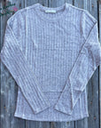 Taupe Ribbed Longsleeve Top
