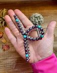 Turquoise and faux pearls Hair Clips - option 2