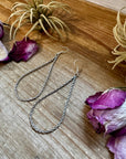 Sterling Silver Teardrop Rope Earrings – Lightweight