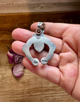 Naja Pendant with Dark Red & Purple Spiny Oyster – Sterling Silver – Native Made by KB
