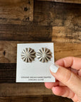 Smaller Round Sterling silver stud earrings