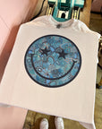 Turquoise Smiley TEE or CREWNECK