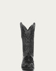 A4116 - MEN'S BLACK ALLIGATOR INLAY AND EMBROIDERY SNIP TOE COWBOY BOOT