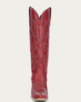 A4465 - WOMEN'S EMBROIDERY TALL TOP RED SNIP TOE COWBOY BOOT