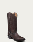 A4540 - MEN'S EMBROIDERY BROWN COWHIDE J TOE COWBOY BOOT