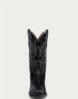 A4643 - MEN'S BLACK PYTHON EMBROIDERY SNIP TOE COWBOY BOOT