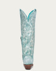 A4787 - WOMEN'S FLORAL EMBROIDERY FADED TURQUOISE SNIP TOE TALL TOP COWBOY BOOT