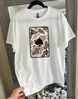 Camo Playing Card TEE or CREWNECK