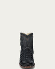 A4961 - MEN'S EMBROIDERY BLACK CAIMAN ROUND TOE COWBOY BOOT