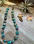 27-Inch Necklace – Natural Shell & Turquoise Nuggets