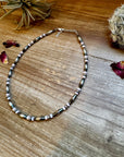 Torpedo choker Sterling Silver Pearls and pink conch