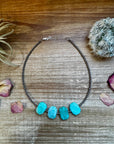Amazonite Peruvian choker and Sterling Silver Pearls