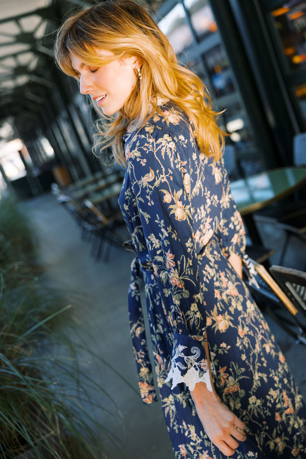 MASON'S DAUGHTER Samantha Shirtdress, Heirloom Bouquet Viscose Twill