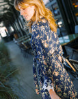 MASON'S DAUGHTER Samantha Shirtdress, Heirloom Bouquet Viscose Twill