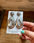 Concho & Teardrop Dangle Earrings – Sterling Silver