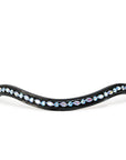 Paris Navette Crystal Patent Midline Browband - Light Sapphire Shimmer
