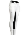 Kimberly Full Seat Breeches - White with Black Seat