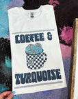 Coffee & Turquoise TEE or CREWNECK