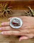 Adjustable Cowboy Hat Ring – Kingman Turquoise, Navajo Handmade by Robby Manuelito