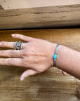 Cuff Bracelet - Golden hill Turquoise & Sterling Silver