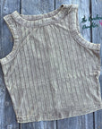 Cropped Vintage Golden Mocha Savannah Tank