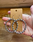 Hoops Sterling Silver Pearls earrings 6 and 3 mm