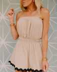 The Haven Romper in Tan