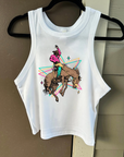Retro Cowboy Cropped Tank
