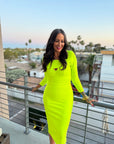 Real housewives neon bandage dress