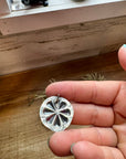 Concho Stud Earrings – Sterling Silver