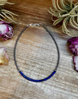 Lapis & Sterling Silver Pearl Choker