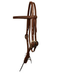 AJ Tack Oiled Harness Leather Browband Headstall