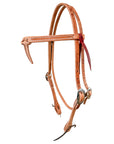 AJ Tack Harness Leather Knotted Browband Headstall