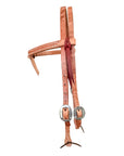 AJ Tack Harness Leather Knotted Browband Headstall