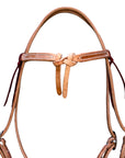 AJ Tack Harness Leather Knotted Browband Headstall