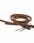 AJ Tack Oiled Harness Leather Split Reins - 3/4in x 8ft