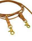 AJ Tack Harness Leather Draw Reins - 3/8in x 15ft