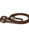 AJ Tack Oiled Harness Leather Brass Quick Change Roper Reins - 5/8in x 8ft