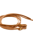 AJ Tack Harness Leather Brass Quick Change Split Reins - 5/8in x 8ft