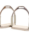 AJ Tack Jointed Flex Stirrup Irons - White