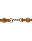 AJ Tack Harness Leather Curb Chain