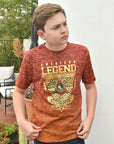 Kid's American Legend Orange Ombre Quick Dry Short Sleeve T-shirt