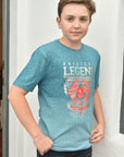 Kid's American Legend Blue Ombre Quick Dry Short Sleeve T-shirt
